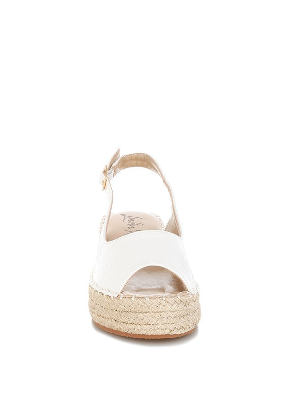 Yarael Croco Peep Toe Wedges - Tigbul's Variety Fashion Shop