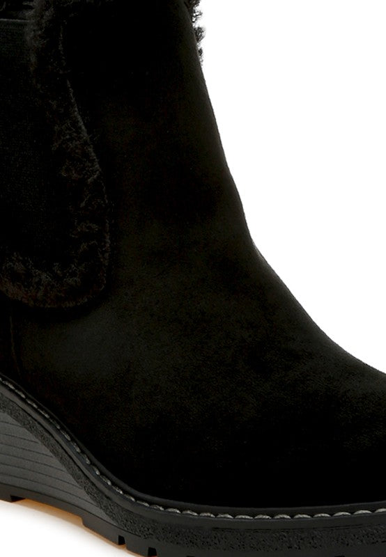 Thunderhoof Faux Fur Lined Chelsea Boots - Tigbul's Variety Fashion Shop