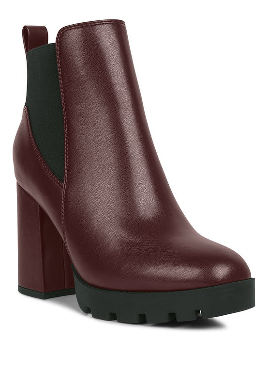 High Block Heel Chelsea Boots - Tigbul's Variety Fashion Shop