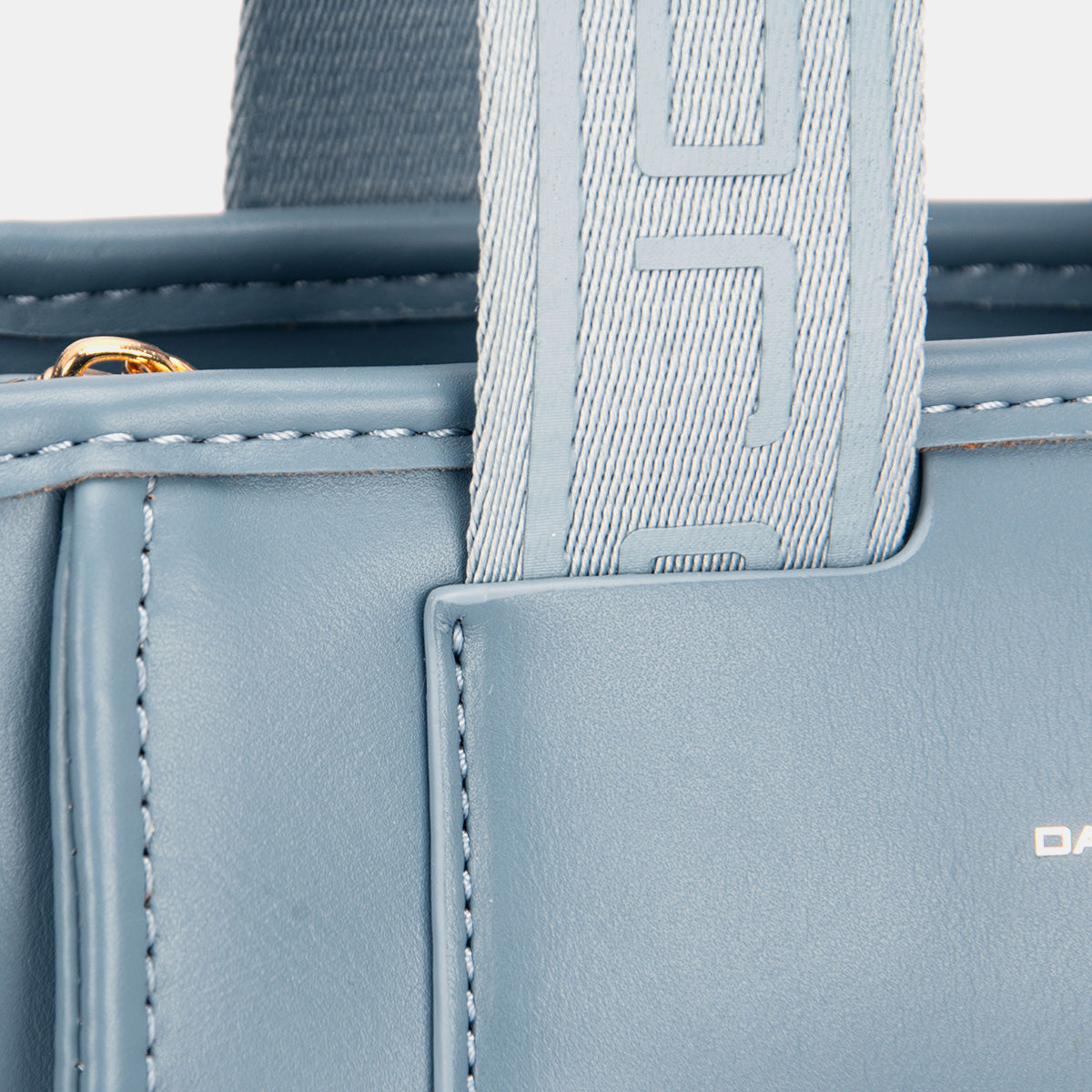David Jones Small Handbag with Embossed Pattern Handles - Tigbul's Variety Fashion Shop