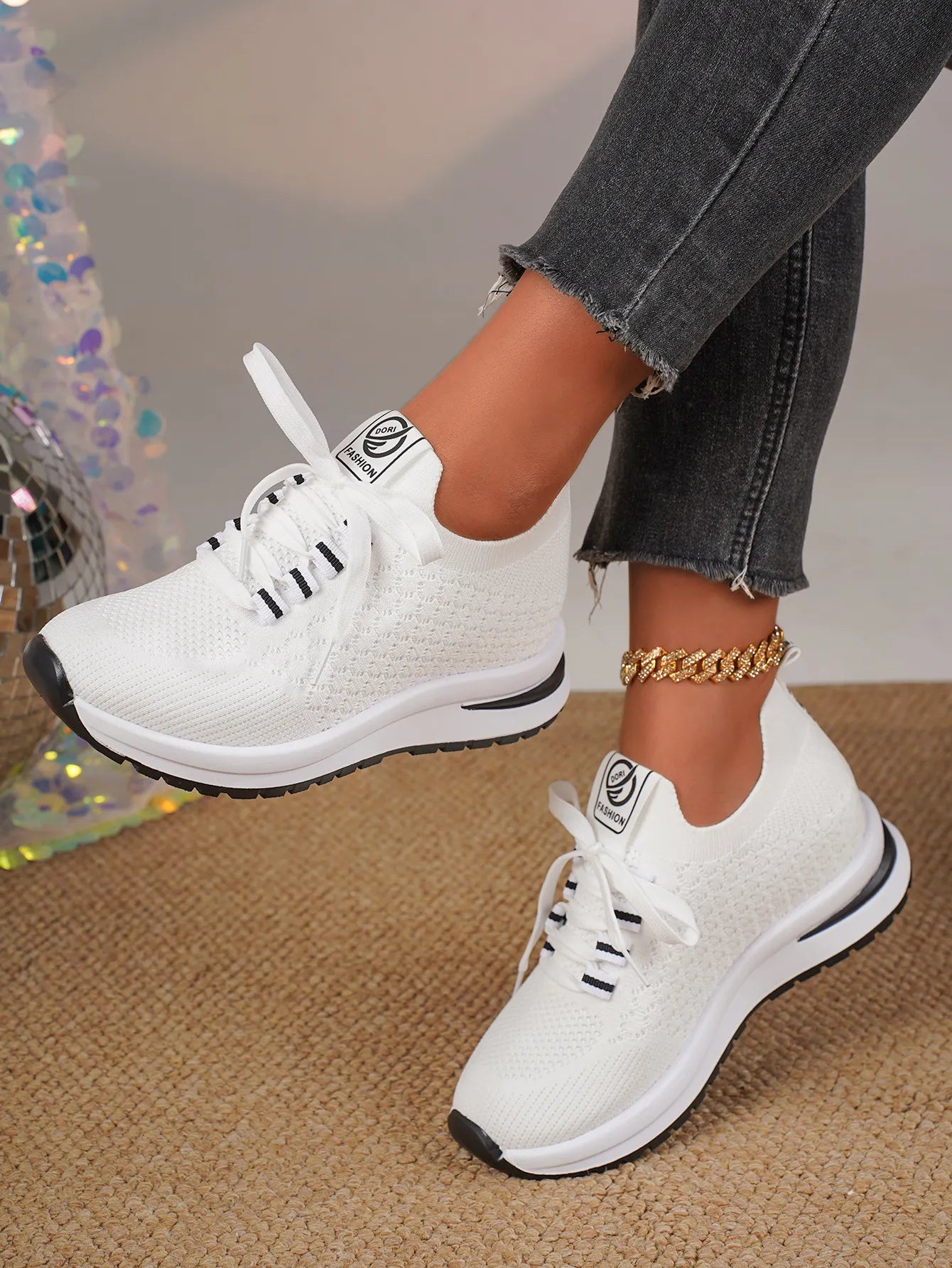 Lace Up Platform Athletic - Tigbul's Variety Fashion Shop