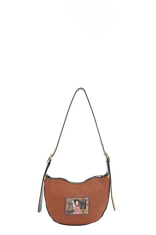 Nicole Lee USA Eco-Leather Saddle Bag - Tigbul's Variety Fashion Shop