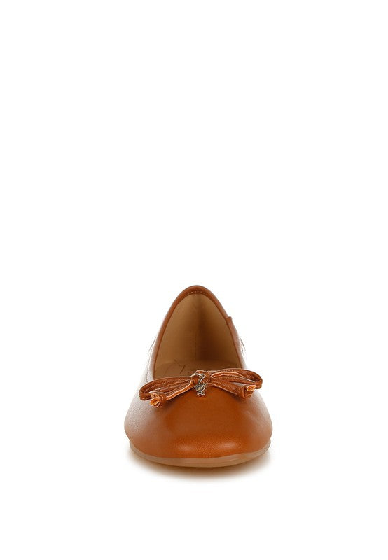 Enchanted Faux Leather Casual Ballerinas - Tigbul's Variety Fashion Shop