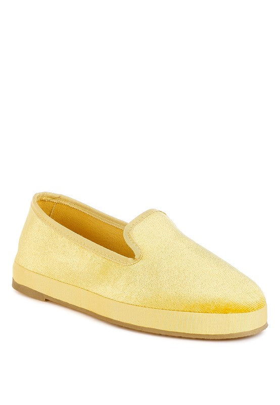Saba Velvet Round Toe Slip-On Loafers - Tigbul's Variety Fashion Shop