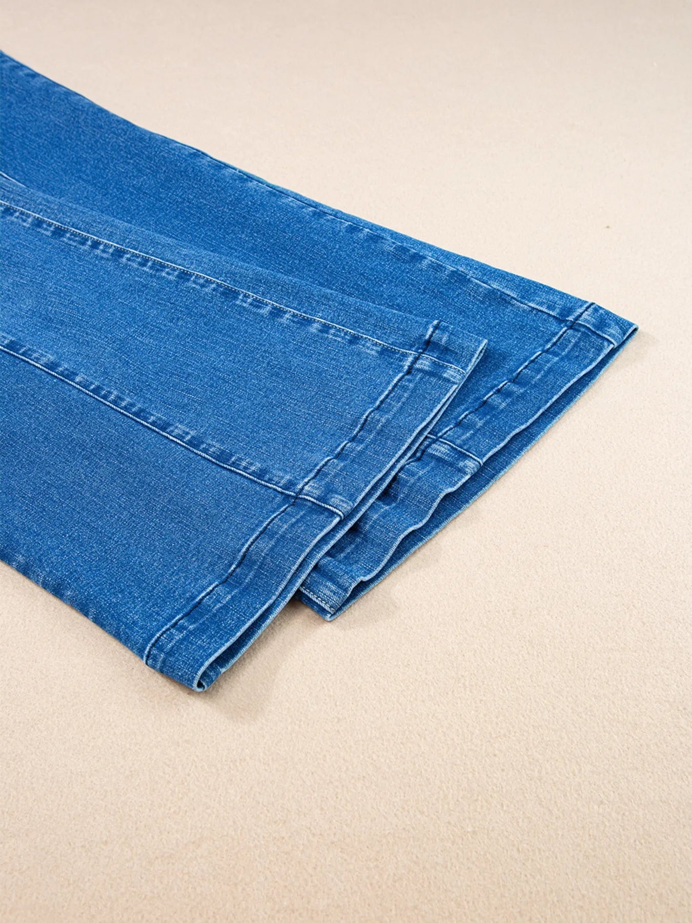 Seam Detail Flared Bottom Ankle Length Jeans - Tigbul's Variety Fashion Shop
