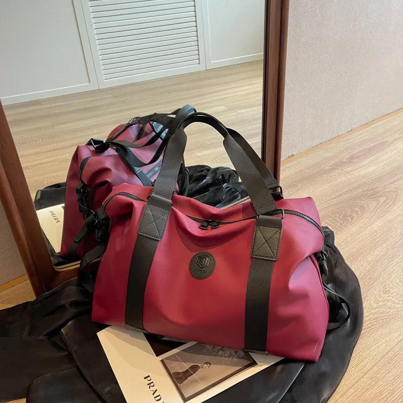 Oxford Cloth Travel Handbag - Tigbul's Variety Fashion Shop