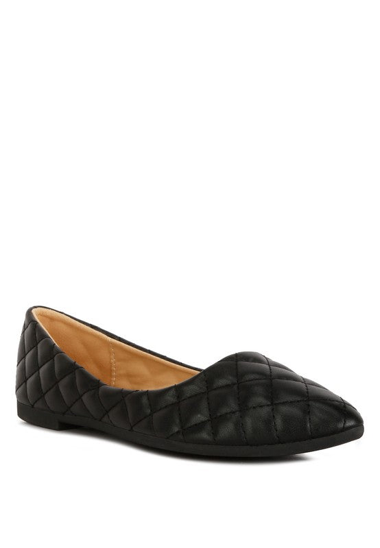 Rikhani Quilted Detail Ballet Flats - Tigbul's Variety Fashion Shop