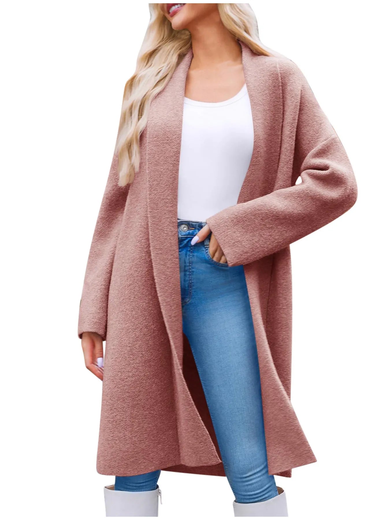 Open Front Longline Coat - Tigbul's Variety Fashion Shop