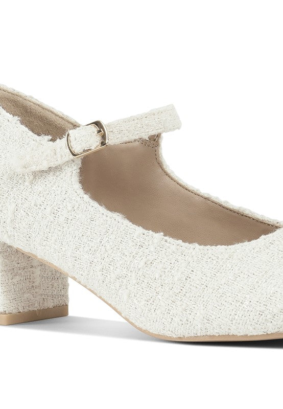 Antara Tweed Mary Jane Sandals - Tigbul's Variety Fashion Shop
