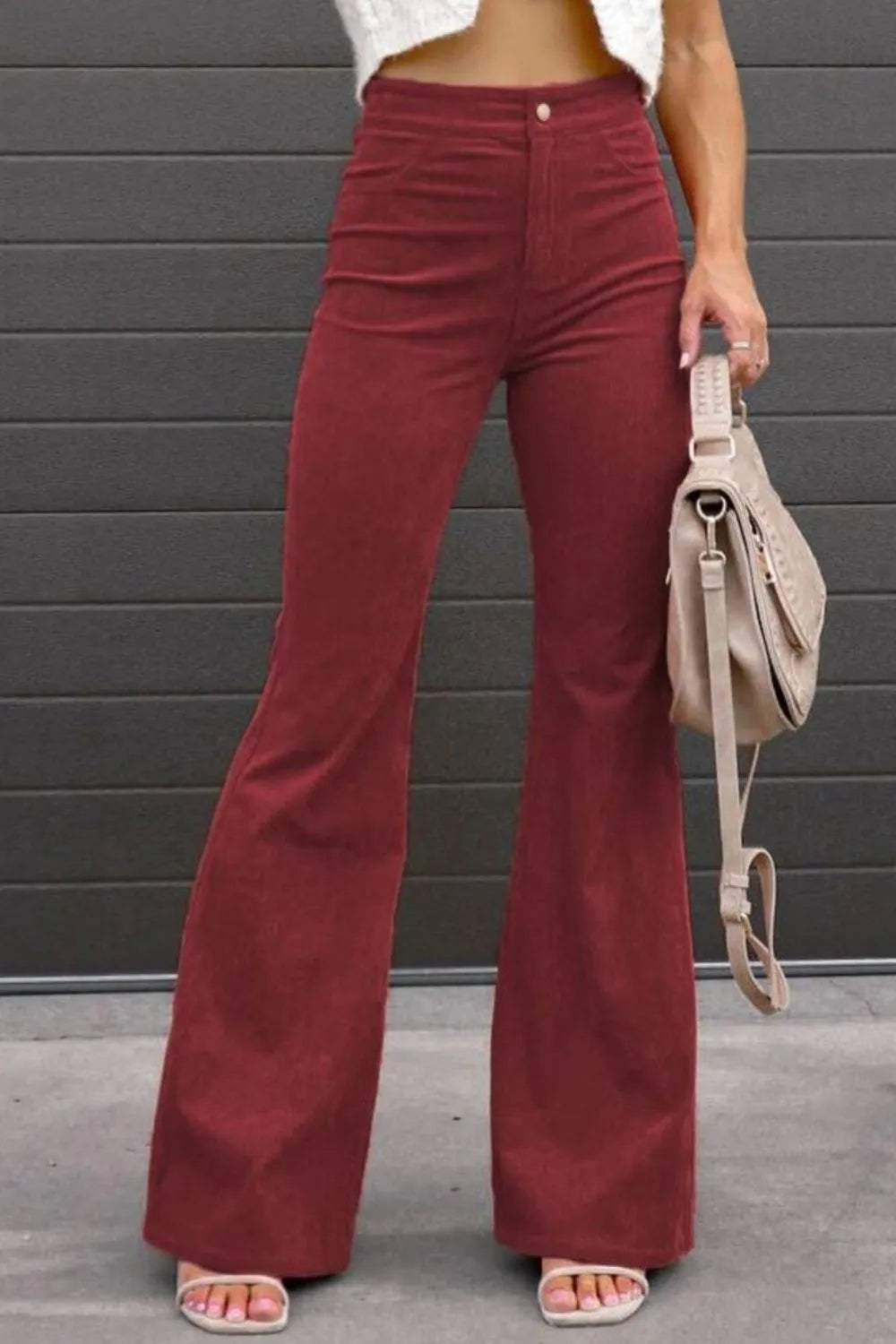 Full Size Hight Waist Bootcut Pants Plus Size - Tigbul's Variety Fashion Shop