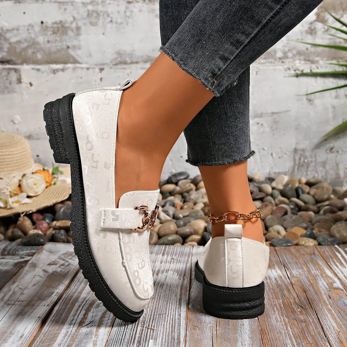 Round Toe Block Heels Loafers - Tigbul's Variety Fashion Shop