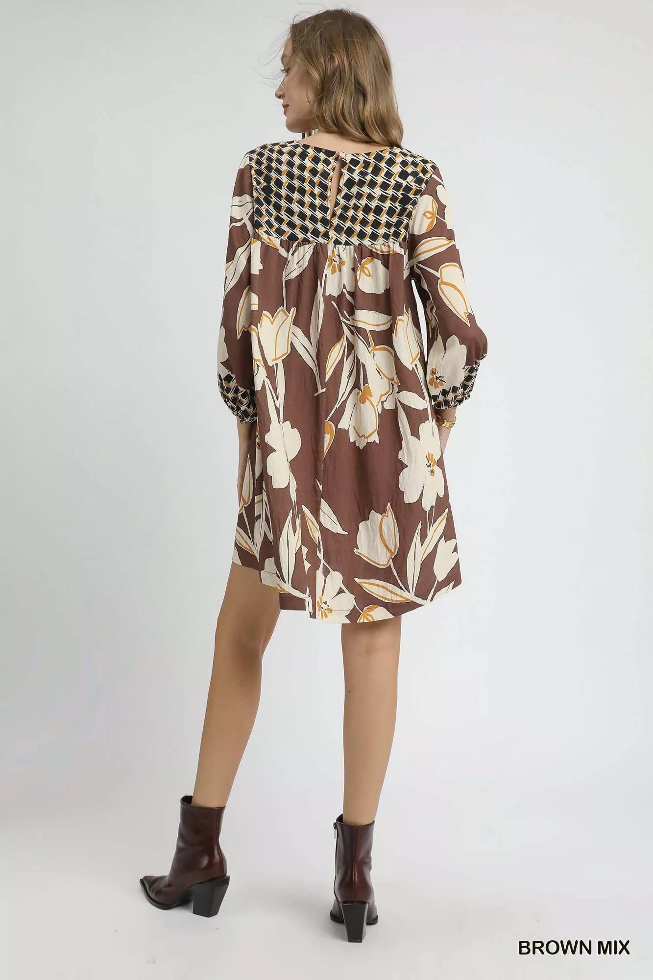 Umgee Floral High-Low Babydoll Dress - Tigbul's Variety Fashion Shop