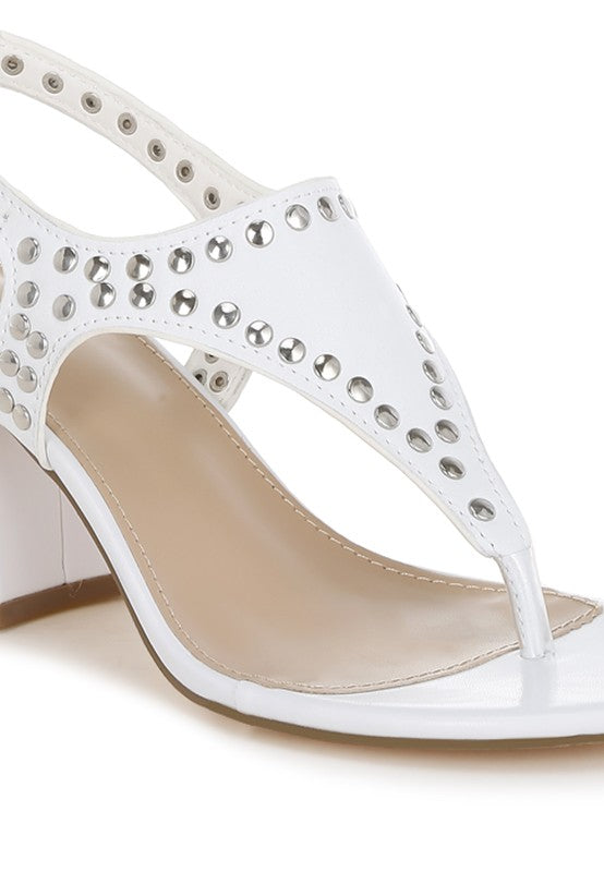 Nerina Studded Genuine Leather Sandals - Tigbul's Variety Fashion Shop