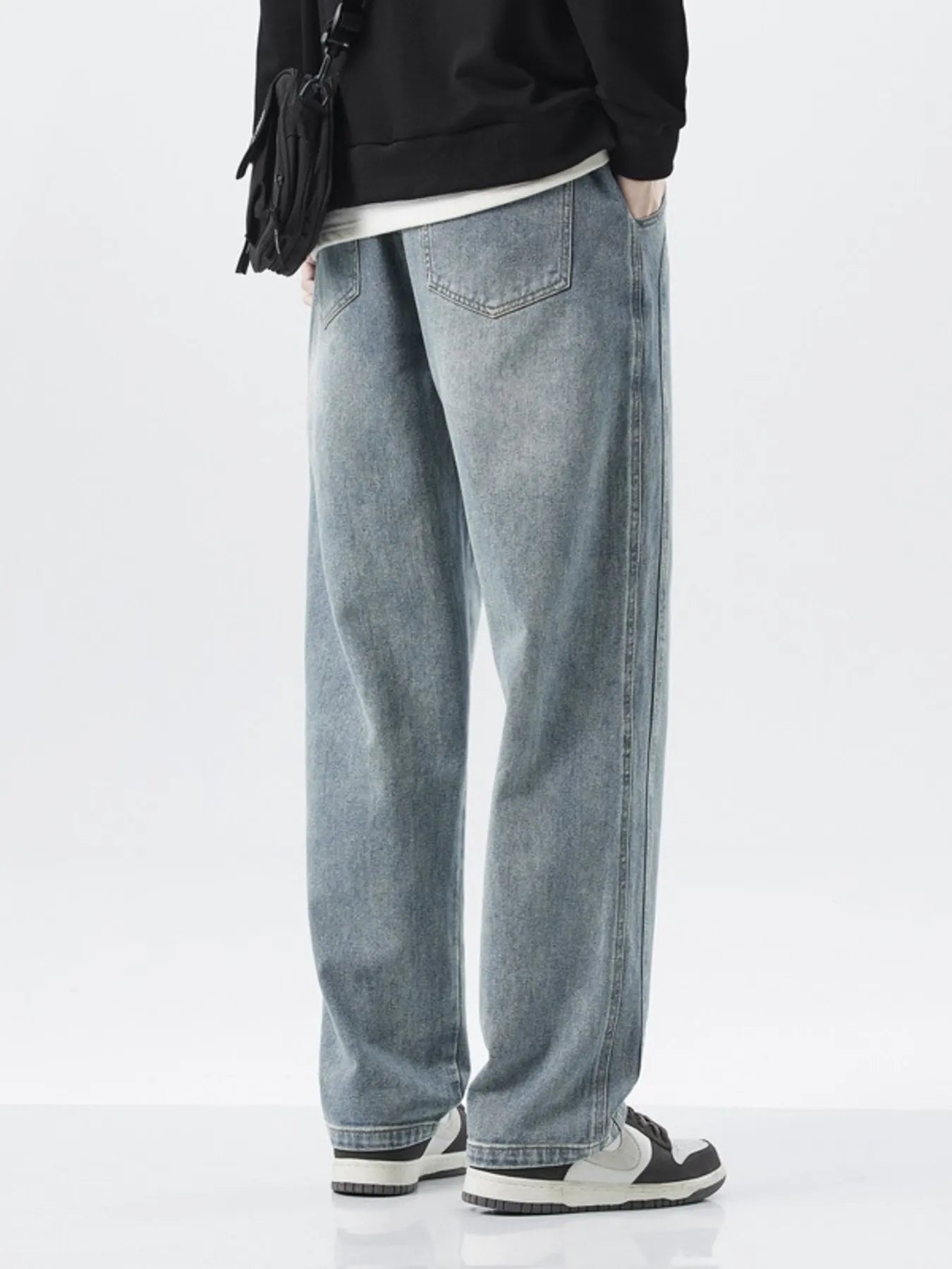 Men's Full Size Washed Loose Fit Wide Leg Jeans Plus Size - Tigbul's Variety Fashion Shop
