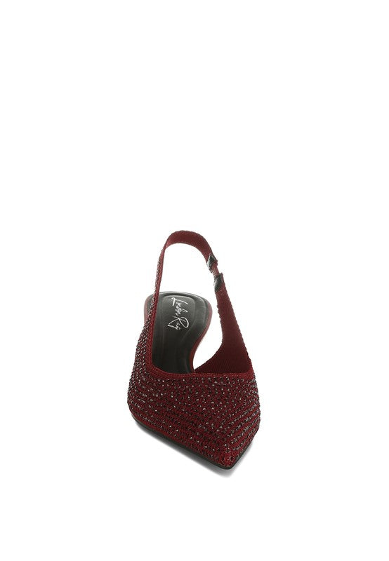 Julep Flyknit Rhinestone Slingback Sandals - Tigbul's Variety Fashion Shop