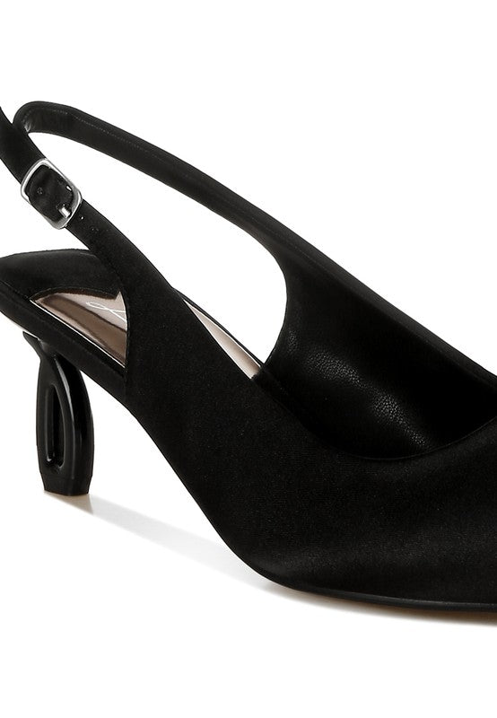 Vinca Satin Pointed Toe Slingbacks - Tigbul's Variety Fashion Shop