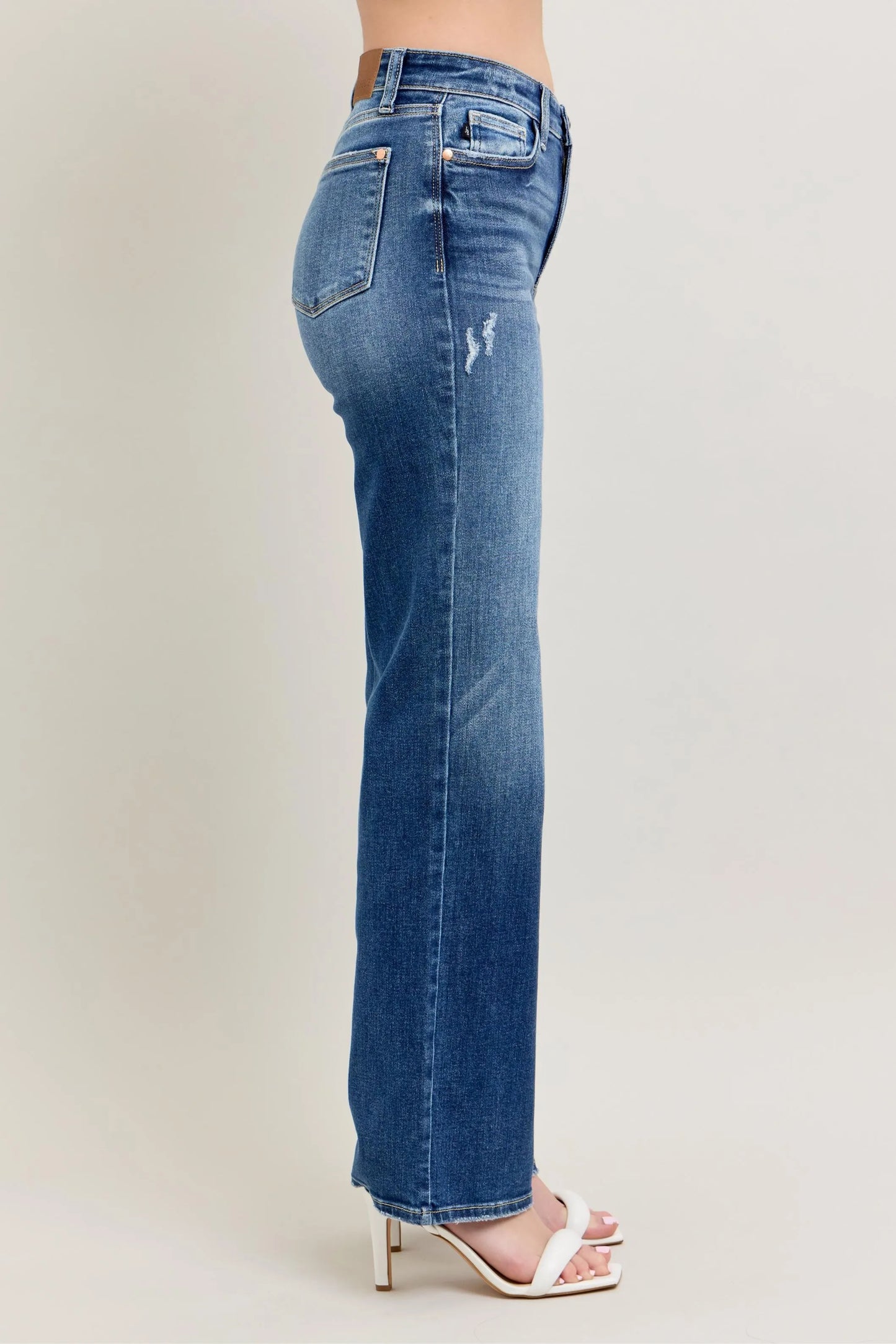 Judy Blue Full Size High Waist 90's Straight Leg Jeans Plus Size - Tigbul's Variety Fashion Shop