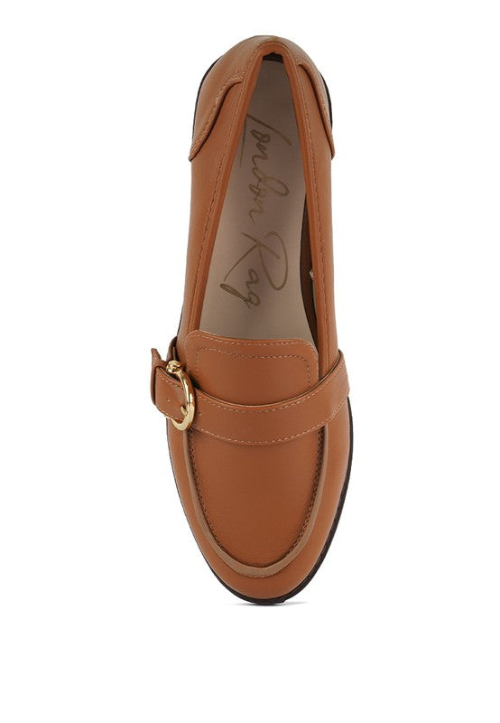 Sheboss Buckle Detail Loafers - Tigbul's Variety Fashion Shop
