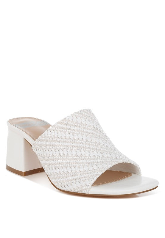 Morgana Woven Raffia Slip Ons - Tigbul's Variety Fashion Shop