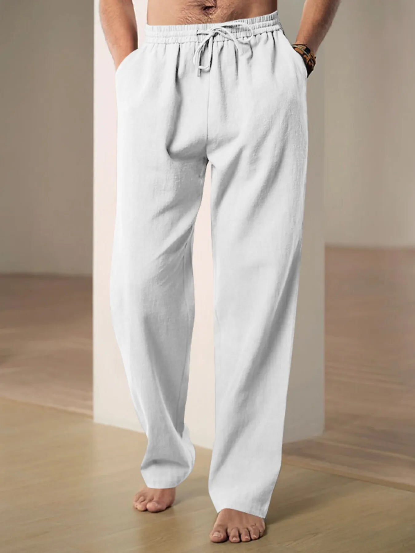 Men's Plus Size Drawstring Loose Fit Pants - Tigbul's Variety Fashion Shop