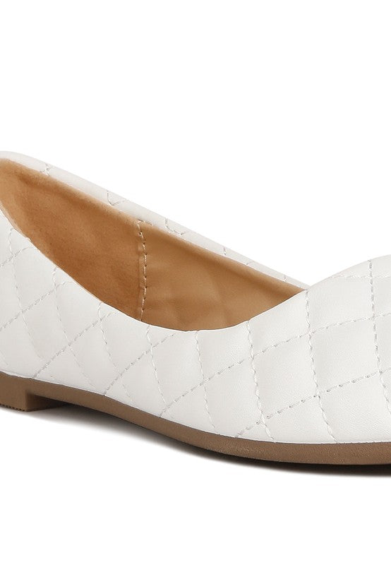Rikhani Quilted Detail Ballet Flats - Tigbul's Variety Fashion Shop