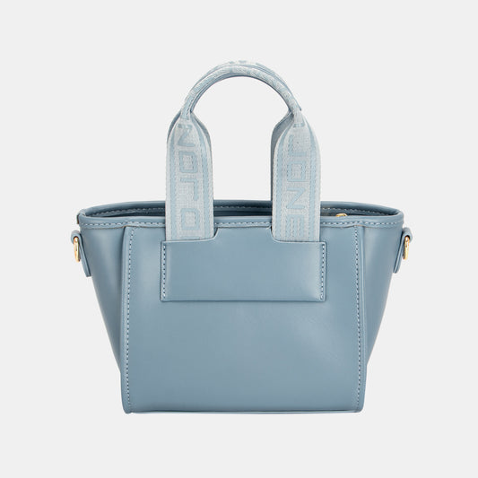 David Jones Small Handbag with Embossed Pattern Handles - Tigbul's Variety Fashion Shop