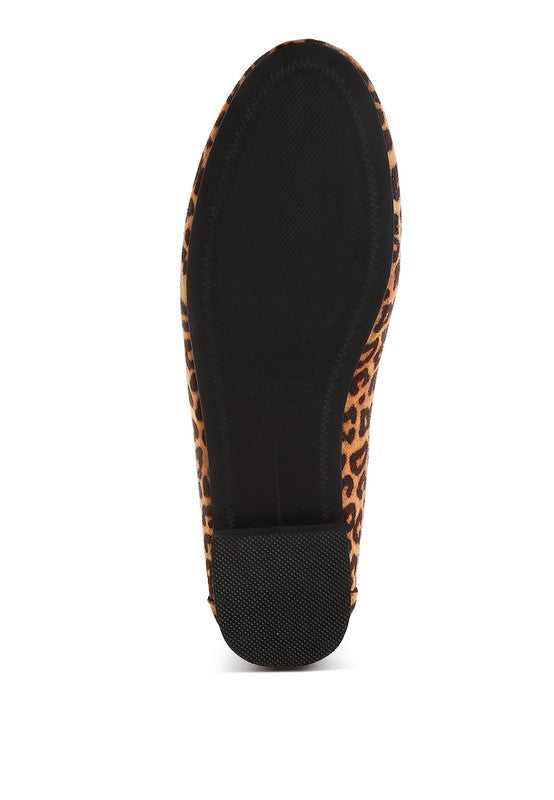Meopa Horsebit Studs Leopard Print Loafers - Tigbul's Variety Fashion Shop