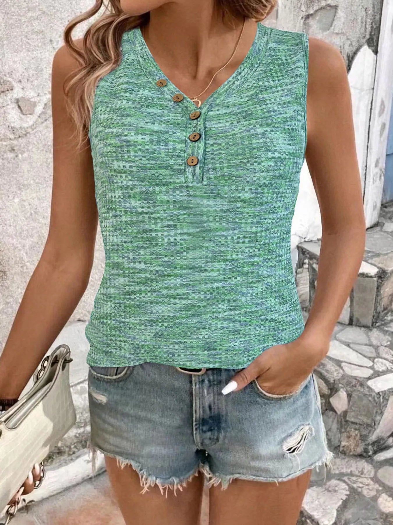 Full Size V-Neck Tank Plus Size - Tigbul's Variety Fashion Shop
