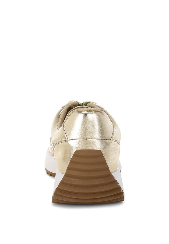 Mujori Metallic Pleather Studded Sneakers - Tigbul's Variety Fashion Shop
