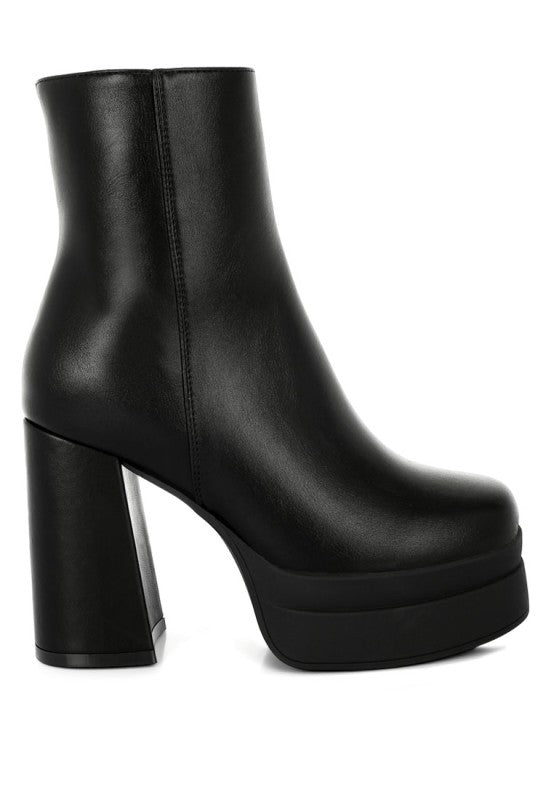 Baltese Zip-Up Chunky Heel Boots - Tigbul's Variety Fashion Shop