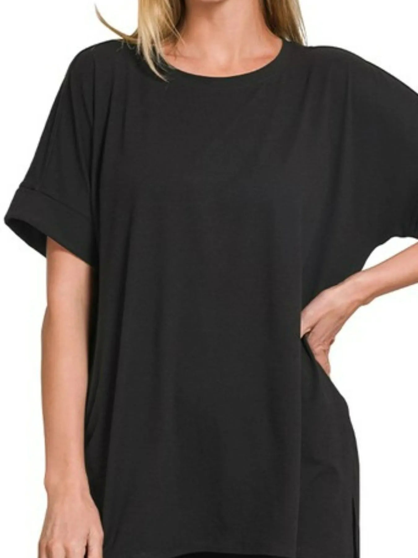 Zenana Brushed Dty Microfiber Round Neck Top and Biker Shorts Set - Tigbul's Variety Fashion Shop