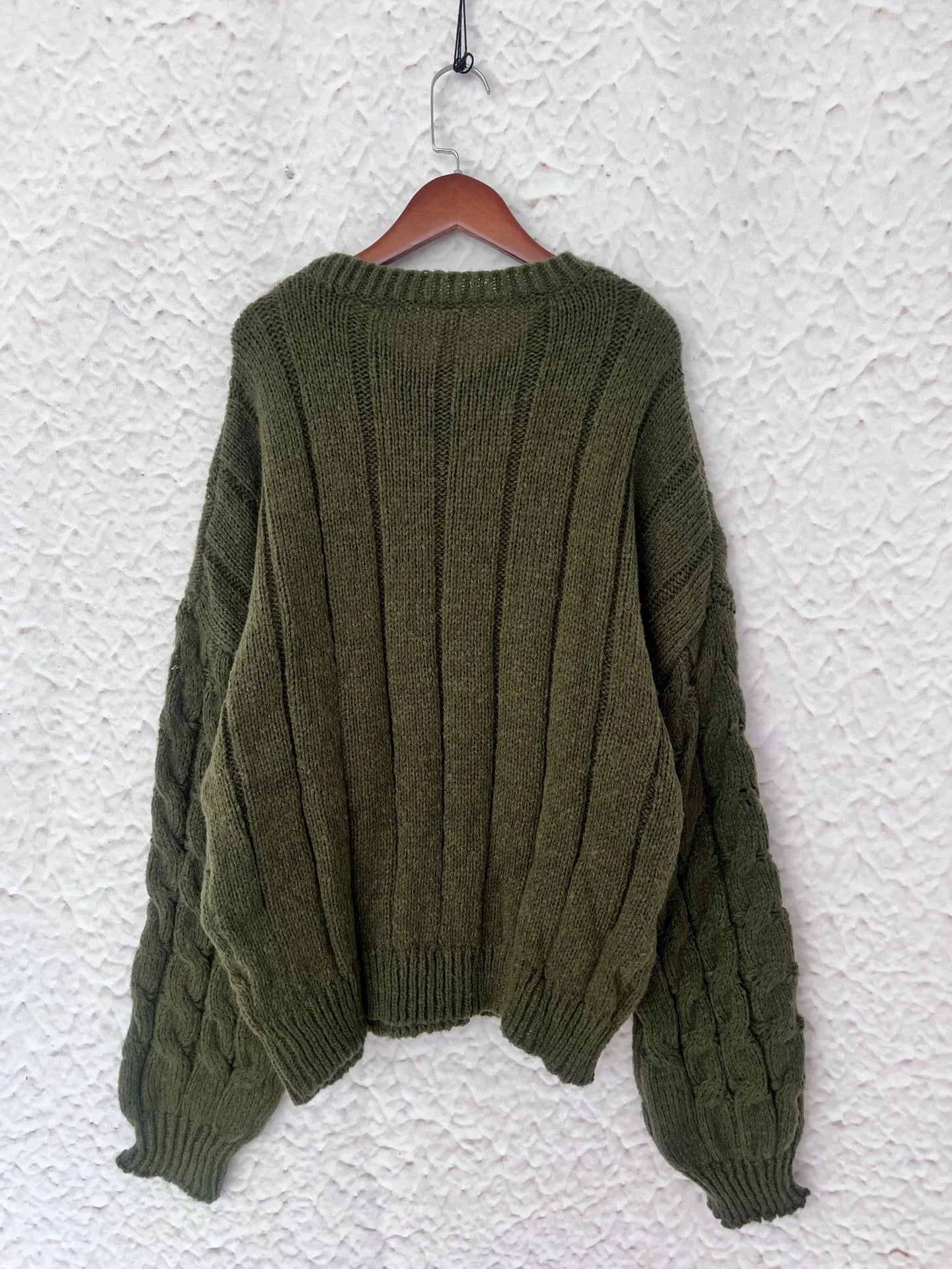Cable Knit Long Sleeve Sweater - Tigbul's Variety Fashion Shop