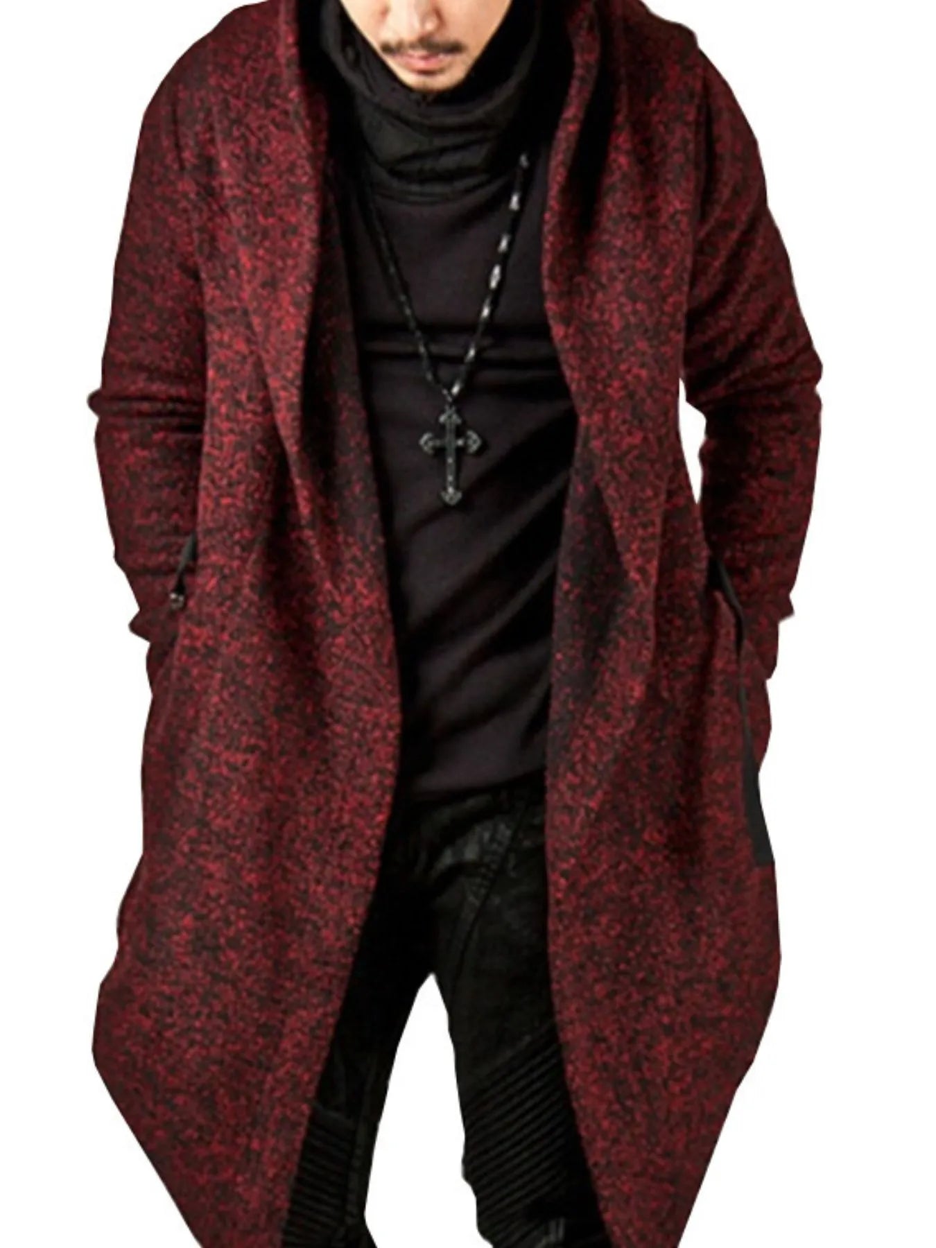Men's Plus Size Long Sleeve Hooded Coat - Tigbul's Variety Fashion Shop