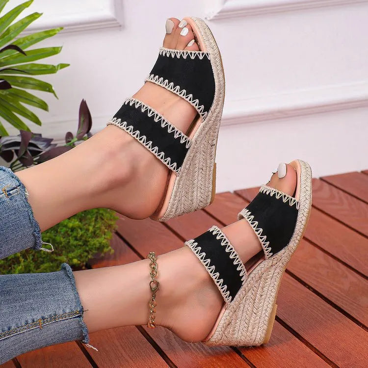 Espadrille Wedge Platform Sandals - Tigbul's Variety Fashion Shop