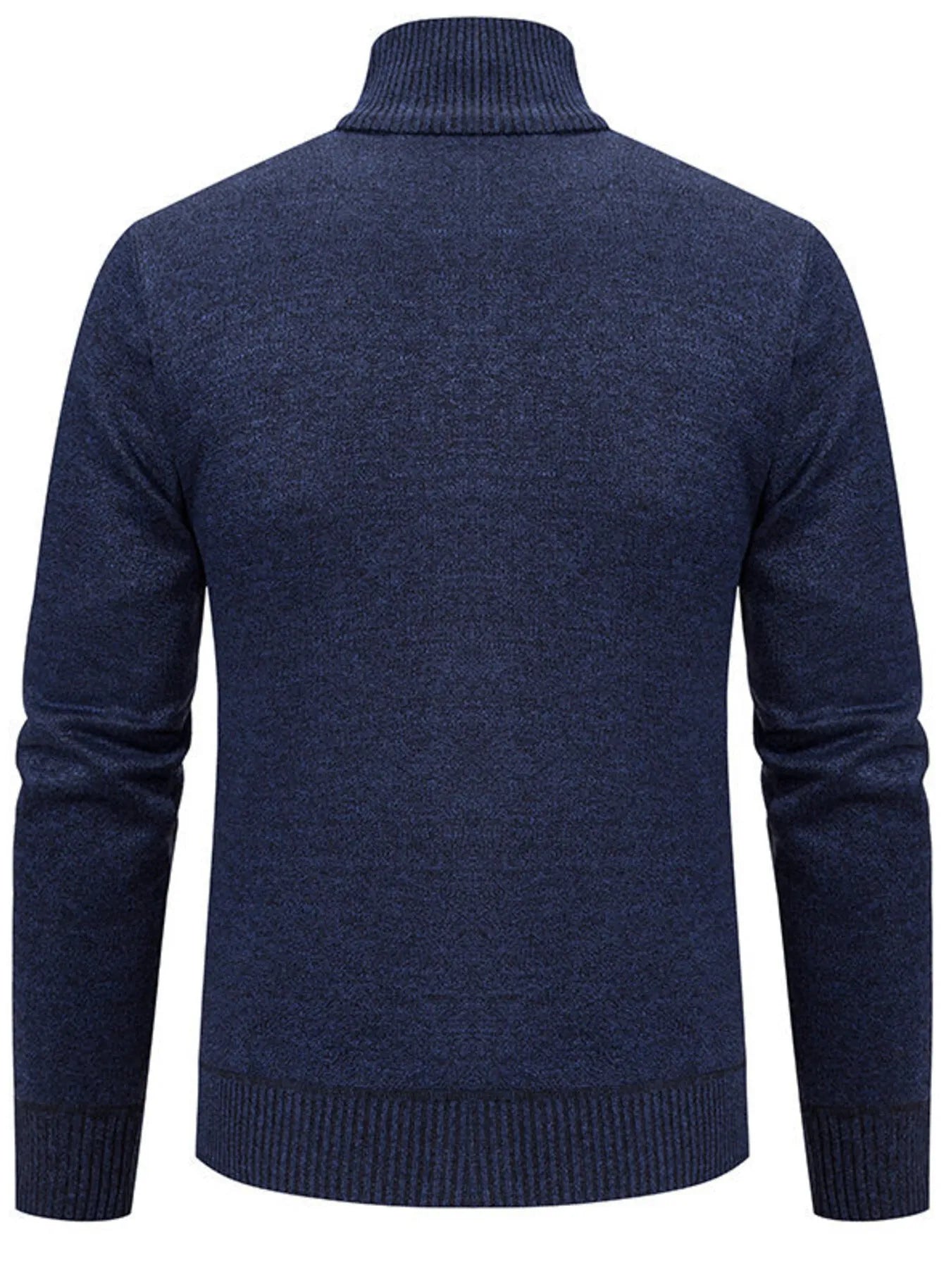 Men's Plus Size Zip-Up Cardigan with Stand Collar - Tigbul's Variety Fashion Shop