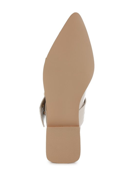 Betula Eyelets & Buckle Detail Flats - Tigbul's Variety Fashion Shop