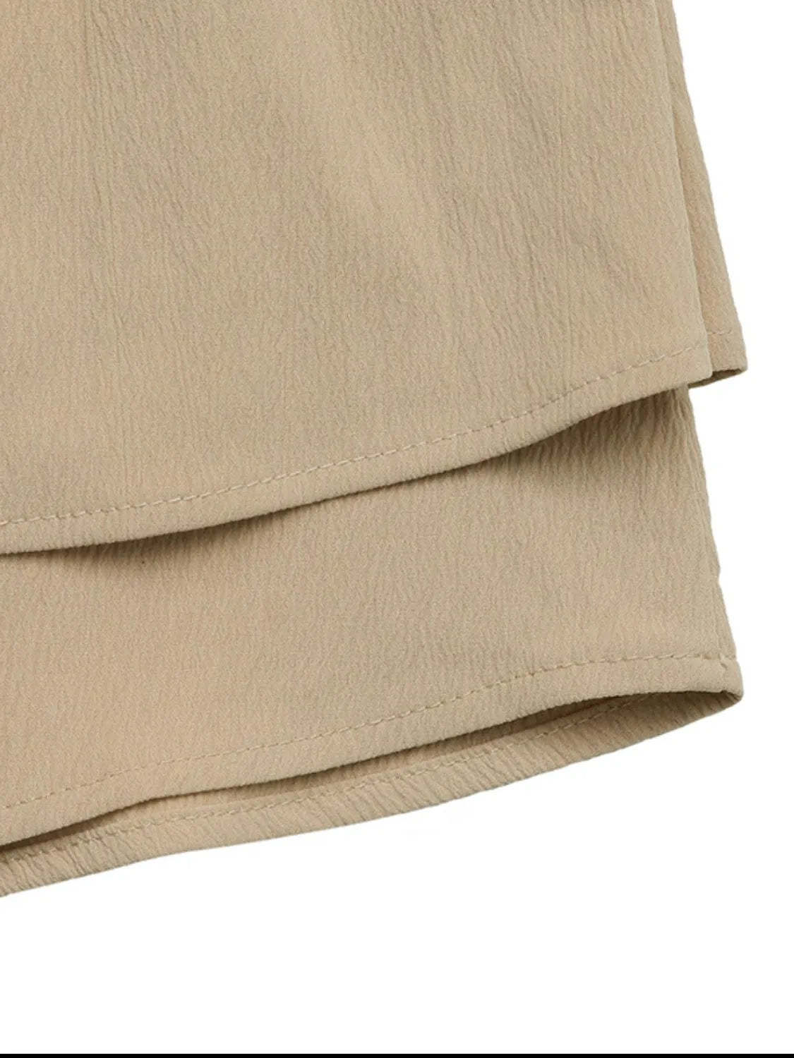 Elastic Waist Layered Skirt - Tigbul's Variety Fashion Shop