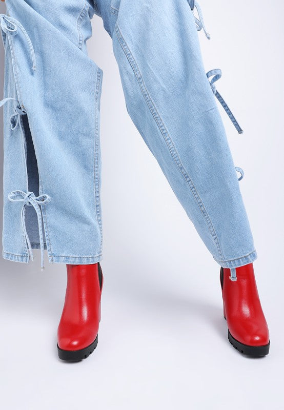 High Block Heel Chelsea Boots - Tigbul's Variety Fashion Shop