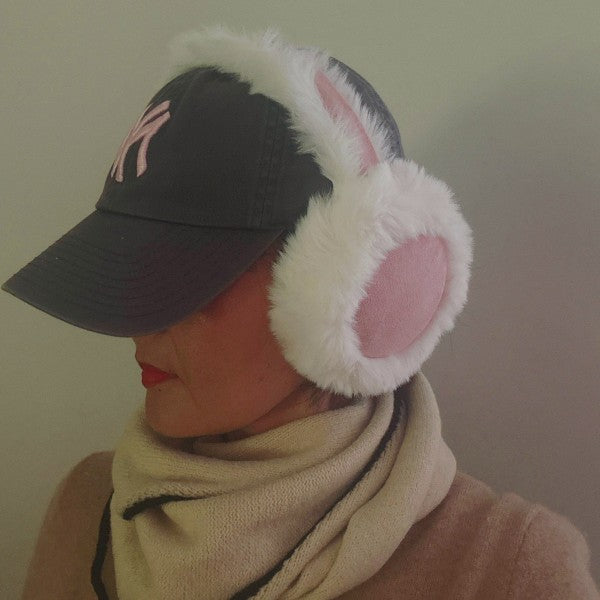 Snow Bunny Foldable Earmuffs - Tigbul's Variety Fashion Shop