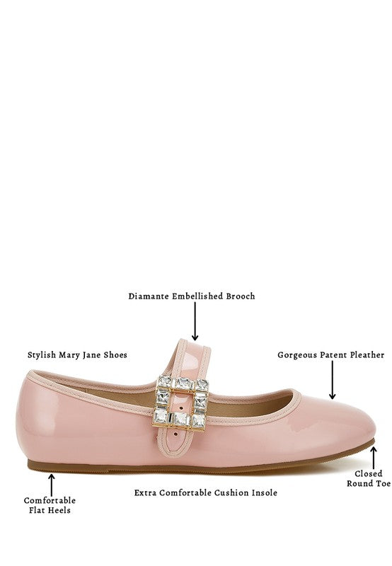 Upstage Brooch Mary Jane Sandals - Tigbul's Variety Fashion Shop