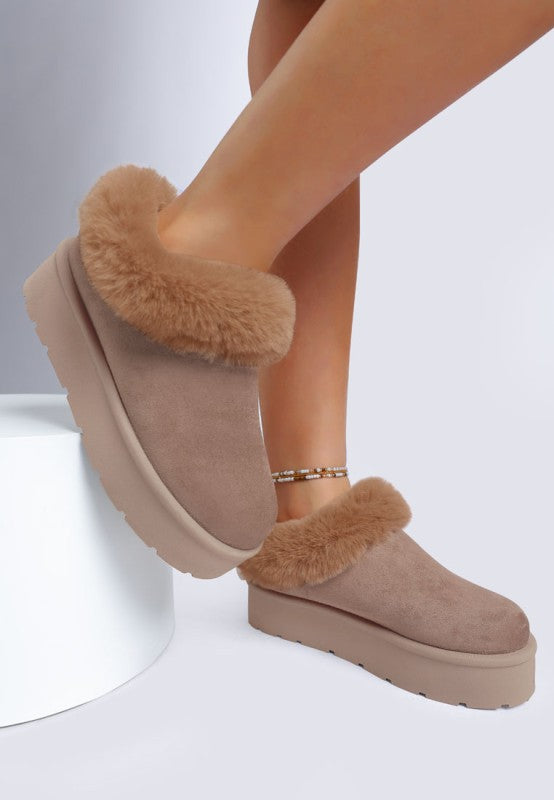 Aniso Faux Fur Slip On Snow Boots - Tigbul's Variety Fashion Shop