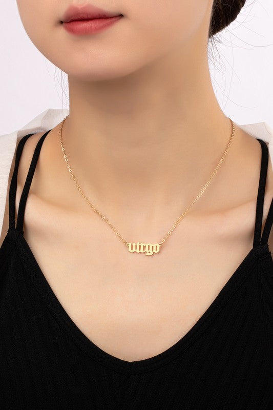Laser cut zodiac sign pendant necklace - Tigbul's Variety Fashion Shop