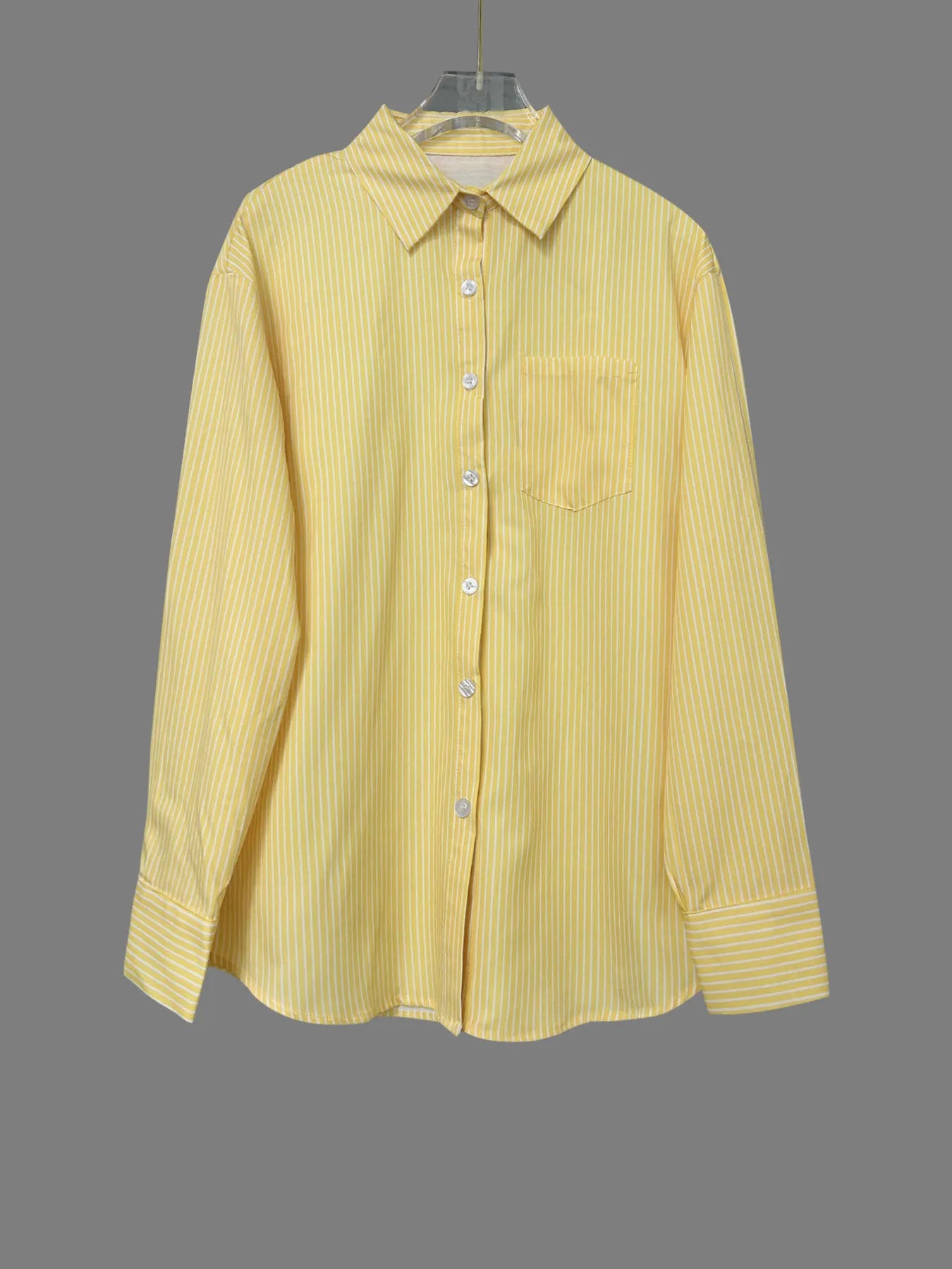 Striped Button-Down Shirt - Tigbul's Variety Fashion Shop