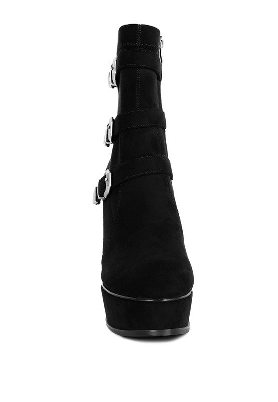 BEAUX High Platform Stiletto Ankle Boots - Tigbul's Variety Fashion Shop