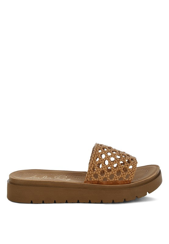 Sayura Woven Slip-On Flatforms - Tigbul's Variety Fashion Shop