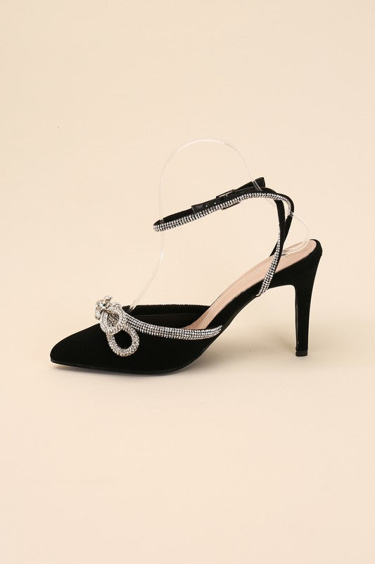Double Bow Ankle Strap High Heel Sandals - Tigbul's Variety Fashion Shop