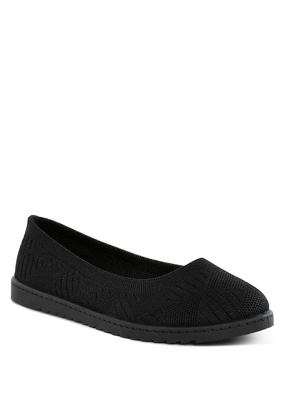 Lubna Knitted Flat Ballet Flats - Tigbul's Variety Fashion Shop
