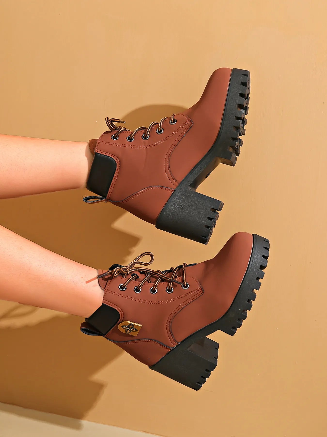 Lace Up Block Heel Boots - Tigbul's Variety Fashion Shop