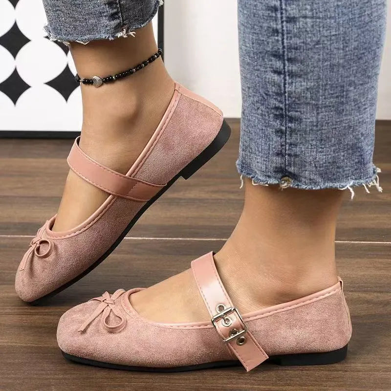 Bow Detail Mary Jane Flats - Tigbul's Variety Fashion Shop