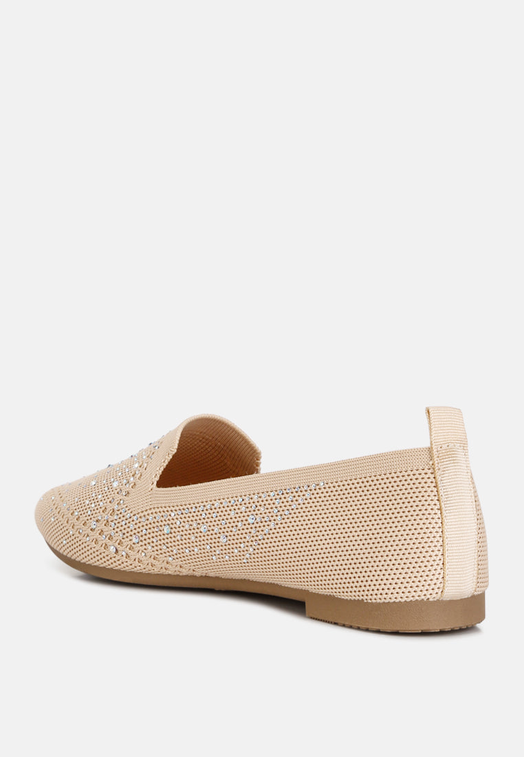 Abedi Rhinestone Embellished Pull Tab Loafers - Tigbul's Variety Fashion Shop